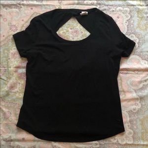 VS Pink black cut out back shirt